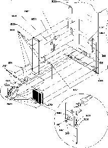 Cabinet Back Diagram and Parts List for BX22S5E-P1196704WE  Amana Refrigerator