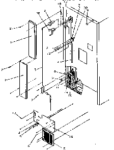 Cabinet Back Diagram and Parts List for TR21S4E-1196104WE  Amana Refrigerator