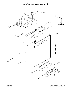 Door Panel Parts Diagram and Parts List for 66514715N710  Kenmore Dishwasher