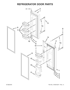 Part Location Diagram of LW10725047 Whirlpool DOOR ASSEMBLY