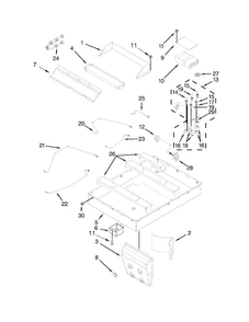Burner Box Assembly Parts Diagram and Parts List for JGD3536WS01  Jenn-Air Cooktop