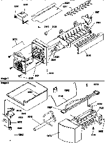 Ice Maker Assembly And Parts Diagram and Parts List for TG518SW-P1180903WW  Amana Refrigerator