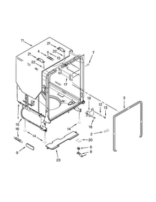 Tub And Frame Parts Diagram and Parts List for MDB6769PAB0  Maytag Dishwasher