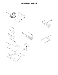 Venting Parts Diagram and Parts List for JGRP436WP02  Jenn-Air Range