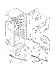 Liner Parts Diagram and Parts List for A8WXNGFWD02  Amana Refrigerator