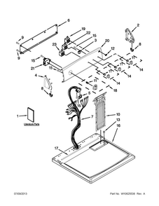 Part Location Diagram of W10518941 Whirlpool PANEL-CNTL