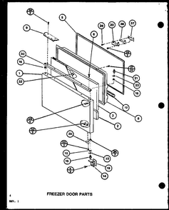 Section 2 Diagram and Parts List for BX20K-P7812503W  Amana Refrigerator