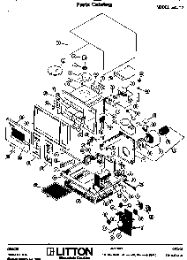 Section 6 Diagram and Parts List for 70 0502 Amana Microwave