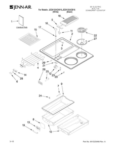 Cooktop Parts Diagram and Parts List for JED8130ADB16  Jenn-Air Cooktop