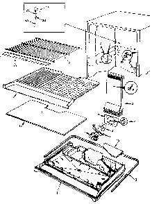 Freezer Compartment Diagram and Parts List for JRT1215B M9C67B Jenn-Air Refrigerator