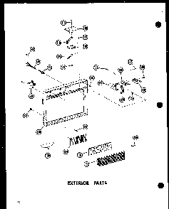 Exterior Parts Diagram and Parts List for RC-7PB P71300-1M Amana Microwave