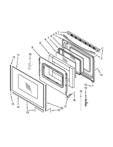 Door Parts Diagram and Parts List for AER6011VAS0  Amana Range