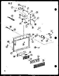 Air Grille Diagram and Parts List for RC7A-D P72651-4M Amana Microwave