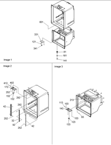 Light Switches & Drain Funnel Diagram and Parts List for BX518VE-P1324301WE  Amana Refrigerator