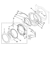 Door Parts, Optional Parts Diagram and Parts List for MEDE900VW0  Maytag Dryer