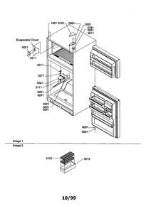 Door/hinges/accessories Diagram and Parts List for TC18VW-P1315707WW  Amana Refrigerator