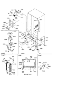 Drain/rollers/evap Diagram and Parts List for SZD26VE-P1315207WE  Amana Refrigerator