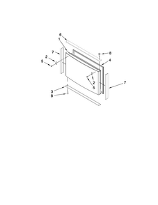 Freezer Door Parts Diagram and Parts List for JFC2089HTB4  Jenn-Air Refrigerator
