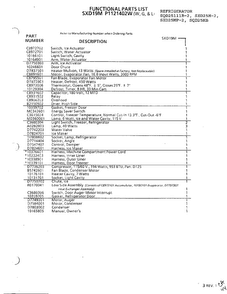 Complete Refrigerator Assembly Diagram and Parts List for SXD25MP-2  Amana Refrigerator