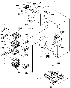 Freezer Shelves And Light Diagram and Parts List for SBDE520SW-P1185202WW  Amana Refrigerator