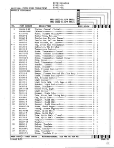Fresh Food Compartment Page 2 Diagram and Parts List for 19903-0A  Admiral Refrigerator