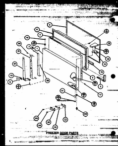 Freezer Door Parts (tl18m/p7858511w) (tl18m/p7858512w) (tli18m/p7858521w) (tli18m/p7858522w) Diagram and Parts List for TLI22M-P7858524W  Amana Refrigerator