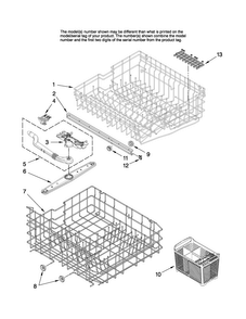 Upper And Lower Rack Parts Diagram and Parts List for MDBS561AWS3  Maytag Dishwasher