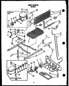 09 - Unit Parts Diagram and Parts List for GFS207 MN02 Amana Refrigerator