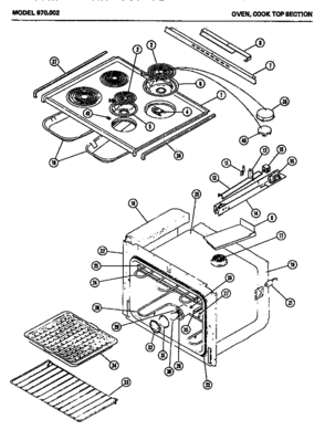 03 - OVEN Diagram and Parts List for 970002  Maytag Range