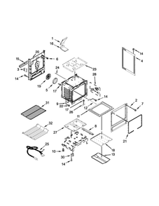 Chassis Parts Diagram and Parts List for MGR8800DS1  Maytag Range