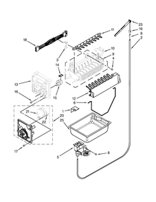 Icemaker Parts Diagram and Parts List for JFC2290VEM3  Jenn-Air Refrigerator