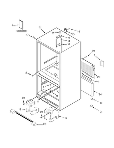 Cabinet Parts Diagram and Parts List for MBR2258XES6  Maytag Refrigerator