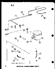 Machine Compartment Parts Diagram and Parts List for EC28F P60330-69W Amana Freezer