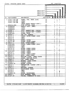 Freezer Outer Door Page 2 Diagram and Parts List for HMG641861  Admiral Refrigerator