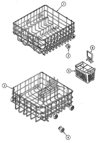 Racks Diagram and Parts List for OEMM1-CDU5JV  Crosley Dishwasher