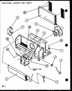 Functional Chassis Assy Parts (pth09300f/p1102601r) (pth09400f/p1102701r) (pth09300fc/p1103001r) (pth09400fc/p1103101r) Diagram and Parts List for PTH09400F P1102701R Amana Air Conditioner