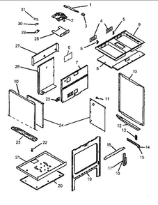 Oven Assembly Diagram and Parts List for CARDS801E-P1131925NE  Amana Range