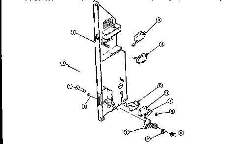 Interlock Switches-upper Diagram and Parts List for WM2720B M167B Jenn-Air Wall Oven