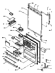 Refrigerator Door Diagram and Parts List for TC18A3L-P1181812WL  Amana Refrigerator