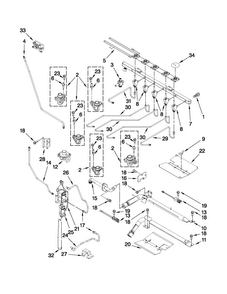 Manifold Parts Diagram and Parts List for MGR6875ADB26  Maytag Range