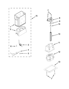 Motor And Ice Container Parts Diagram and Parts List for JS42PPDUDB16  Jenn-Air Refrigerator