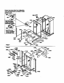 Ladders And Light Shields Diagram and Parts List for S148DA01-P1305602W  Amana Refrigerator
