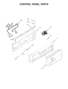 Control Panel Parts Diagram and Parts List for MHW5100DW0  Maytag Washer