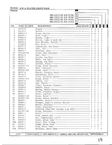 Ice And Water Dispenser Page 2 Diagram and Parts List for HMG-22912-0C  Admiral Refrigerator