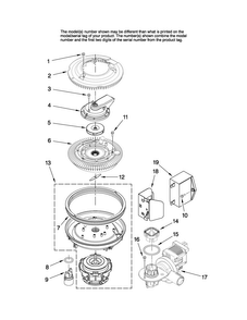 Pump And Motor Parts Diagram and Parts List for MDB4651AWS3  Maytag Dishwasher