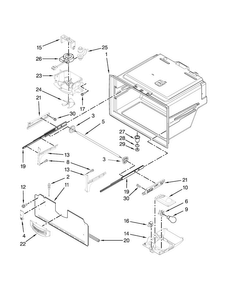 Freezer Liner Parts Diagram and Parts List for AFI2538AEB4  Amana Refrigerator