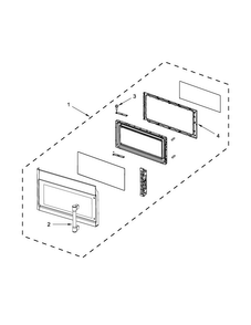 Door Parts Diagram and Parts List for MMV1174DH4  Maytag Microwave
