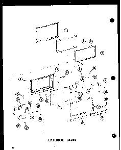 Exterior Parts Diagram and Parts List for RC-7PB P71300-1M Amana Microwave