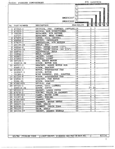 Freezer Compartment Page 2 Diagram and Parts List for HMG641667  Admiral Refrigerator