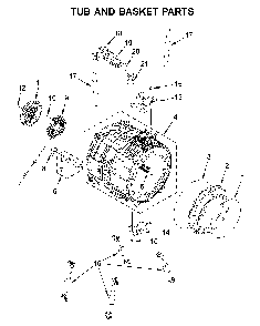 Tub and basket parts Diagram and Parts List for MHW6630HC1  Maytag Washer